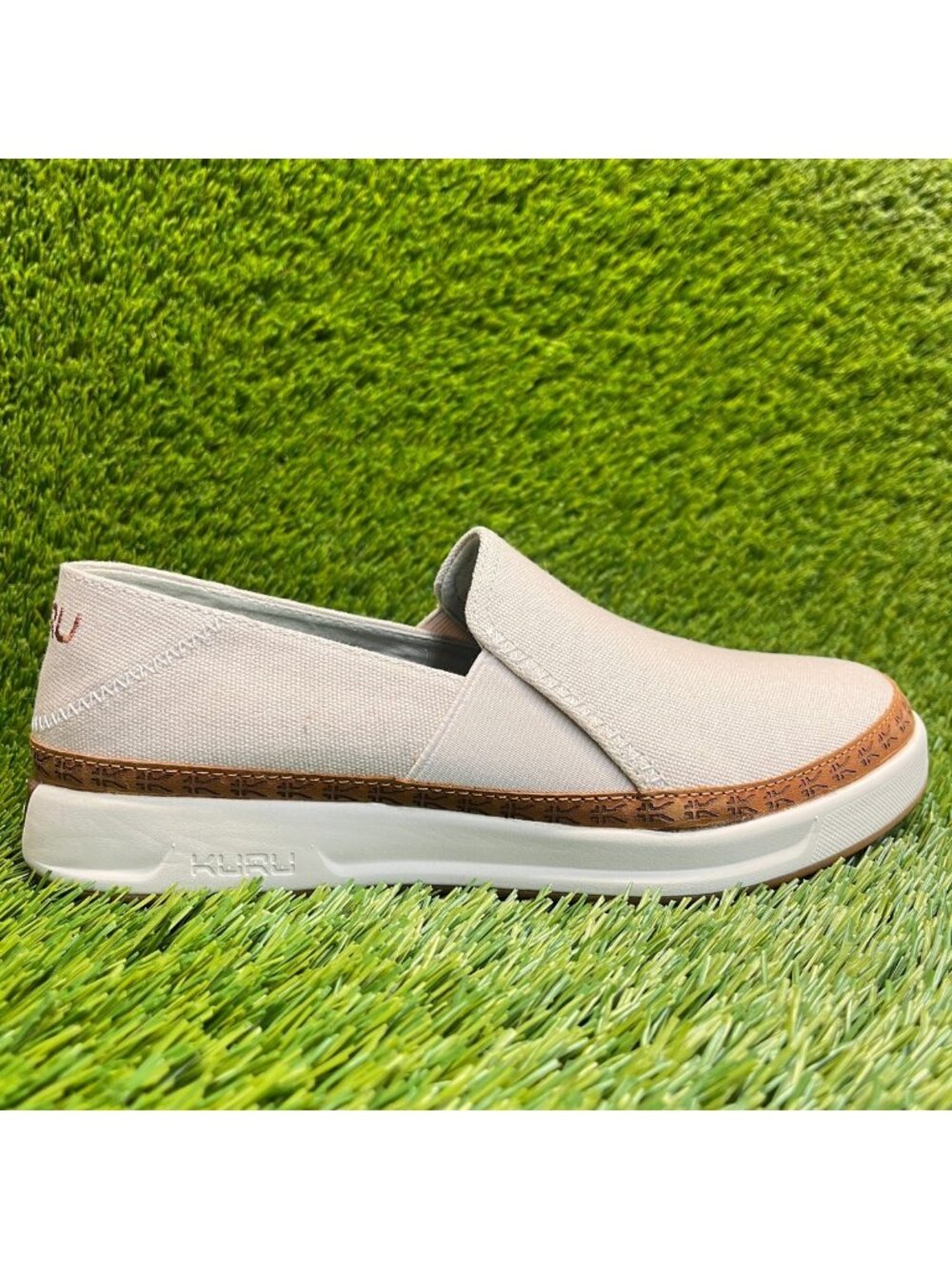 Kuru Roam Atla Classic Womens Size 7.5 Beige Brown Casual Walking Slip-On Shoes